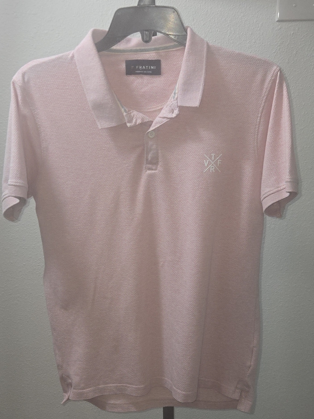 Men's Soft Pink Polo Shirt with Embroidered Logo